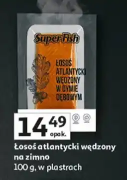 Auchan Łosoś atlantycki wędzony na zimno oferta