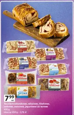 Auchan Strucla truskawkowa, wiśniowa, śliwkowa, makowa, owocowa, jogurtowa lub serowa oferta