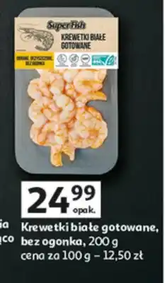 Auchan Krewetki białe gotowane, bez ogonka oferta