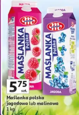 Auchan Maślanka polska jagodowa lub malinowa oferta