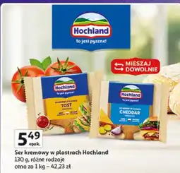 Auchan Ser kremowy w plastrach Hochland różne rodzaje oferta