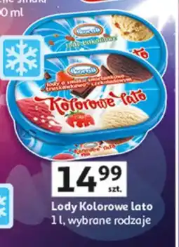 Auchan Lody Kolorowe lato wybrane rodzaje oferta