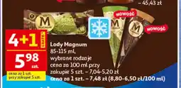 Auchan Lody Magnum, wybrane rodzaje oferta