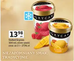 Auchan Sorbet Grycan, różne smaki oferta