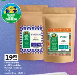 Auchan Kawa ziarnista w 100% arabika Peru lub Honduras oferta