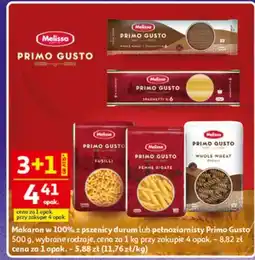 Auchan Makaron w 100% z pszenicy durum lub pełnoziarnisty Primo Gusto oferta