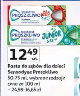 Auchan Pasta do zębów dla dzieci Proszklíwo oferta