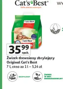Auchan Żwirek drewniany zbrylający Originel oferta