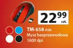 Auchan Mysz bezprzewodowa 1600 dpi TM-658 mix oferta