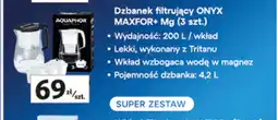 Auchan Dzbanek filtrujący ONYX MAXFOR+ Mg (3 szt.) oferta