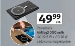 Auchan Powerbank AirMag2 5000 mAh QC 22.5 W + PD 20 W ładowanie magnetyczne oferta