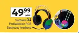 Auchan Słuchawki X4 podświetlenie RGB elastyczny headband oferta