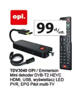 Auchan DVB-T2 tuner dekoder DVB-T2 HEVC HDMI, USB, wyszukiwacz LED PVR, EPG Plus multi TV oferta