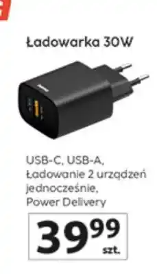 Auchan Ładowarka 30W USB-C, USB-A, ładowanie 2 urządzeń jednocześnie, Power Delivery oferta
