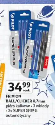 Auchan Ball/clicker 0,7mm pióro kulkowe • 3 wkłady • 2x SUPER GRIP G automatyczny oferta