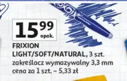 Auchan Light/soft/natural, 3 szt. zakreślacz wymazywalny 3.3 mm oferta