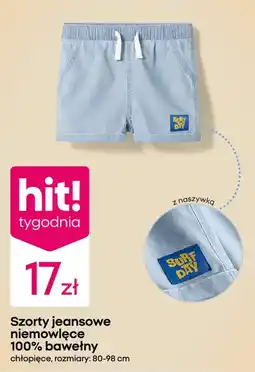 Pepco Szorty jeansowe niemowlęce 100% bawełny oferta