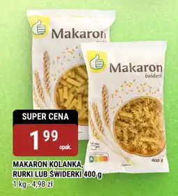 bi1 Makaron kolanka, rurki lub świderki oferta