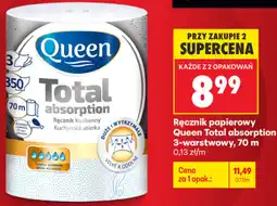 Biedronka Ręcznik papierowy Queen Total absorption 3-warstwowy, 70 m oferta