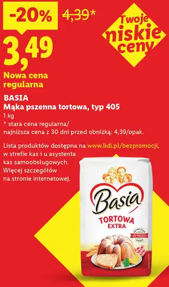 Lidl Mąka pszenna tortowa, typ 405 oferta