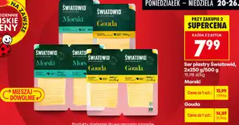 Biedronka Ser plastry Światowid, 2x250 g/500 g oferta