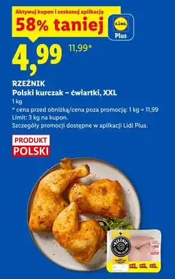 Lidl Polski kurczak - ćwiartki, XXL oferta