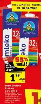 Twój Market Mleko Łowickie Premium 3,2% UHT oferta