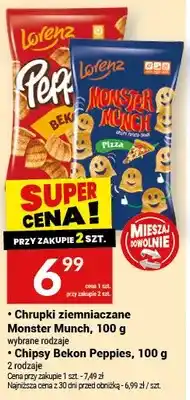 Twój Market Chrupki ziemniaczane Monster Munch, Chipsy Bekon Popcips oferta