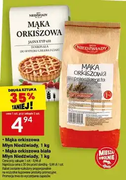 Twój Market Mąka orkiszowa Młyn Niedźwiady, Mąka orkiszowa biała Młyn Niedźwiady oferta