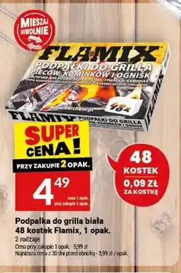 Twój Market Podpałka do grilla biała 48 kostek Flamix oferta