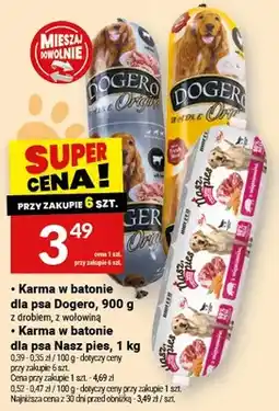 Twój Market Karma w batonie dla psa Dogero 900g z wołowiną oferta