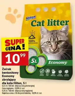 Twój Market Żwirek bentonitowy Economy zbrylający dla kota Hilton oferta