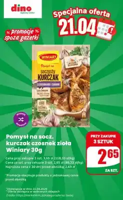 Dino Pomysł na soczysty kurczak czosnek zioła oferta
