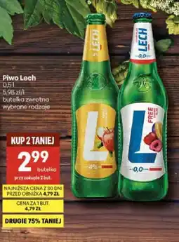 Delikatesy Centrum Piwo Lech butelka zwrotna wybrane rodzaje oferta