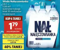 Delikatesy Centrum Woda Nałęczowianka wybrane rodzaje limit 10 zestawów na paragon oferta