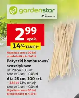 Auchan Patyczki bambusowe/szaszłykowe oferta