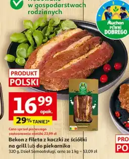 Auchan Bekon z fileta z kaczki ze ściółki na grill lub do piekarnika oferta