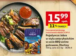 Auchan Żeberka pojedyncze w stylu amerykańskim w sosie BBQ wolno gotowane oferta