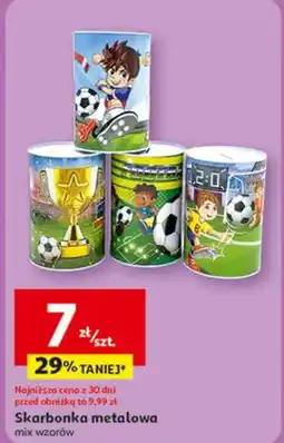 Auchan Skarbonka metalowa mix wzorów oferta