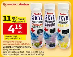 Auchan Jogurt skyr proteinowy różne smaki oferta