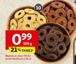 Auchan Ciastka Maja kakaowe, w polewie lub z cukrem oferta