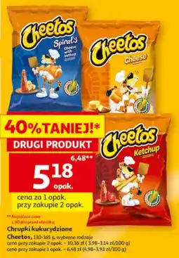 Auchan Chrupki kukurydziane Cheetos Ketchup oferta