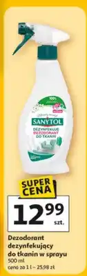 Auchan Dezodorant dezynfekujący do tkanin w sprayu Sanytol oferta