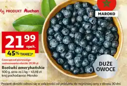Auchan Borówki amerykańskie Maroko Produkt oferta