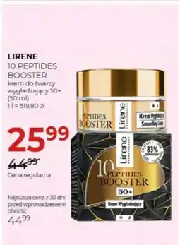 Jawa Drogerie Lirene 10 peptides booster krem do twarzy wygładzający 50+ oferta
