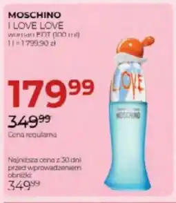 Jawa Drogerie Moschino i love love woman edt oferta