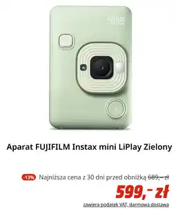Media Markt Aparat FUJIFILM Instax mini LiPlay Zielony oferta