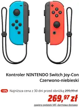Media Markt Kontroler NINTENDO Switch Joy-Con Czerwono-niebieski oferta