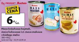 Auchan Masa krówkowa kajmak, masa kokosowa lub masa makowa z białego maku oferta