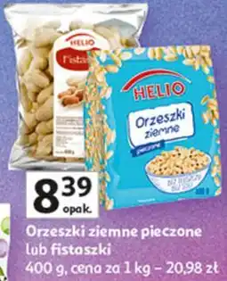 Auchan Orzeszki ziemne pieczone lub fistaszki Helio oferta